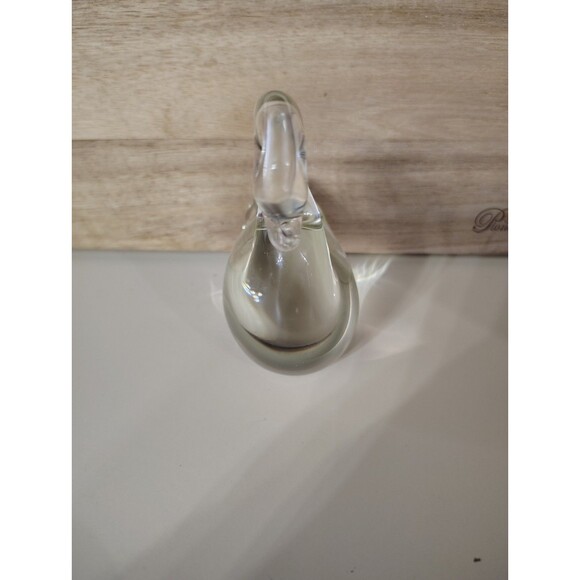 Vintage Clear Art Glass Duck/Goose/Swan Paperweight Figurine NICE - Picture 2 of 6